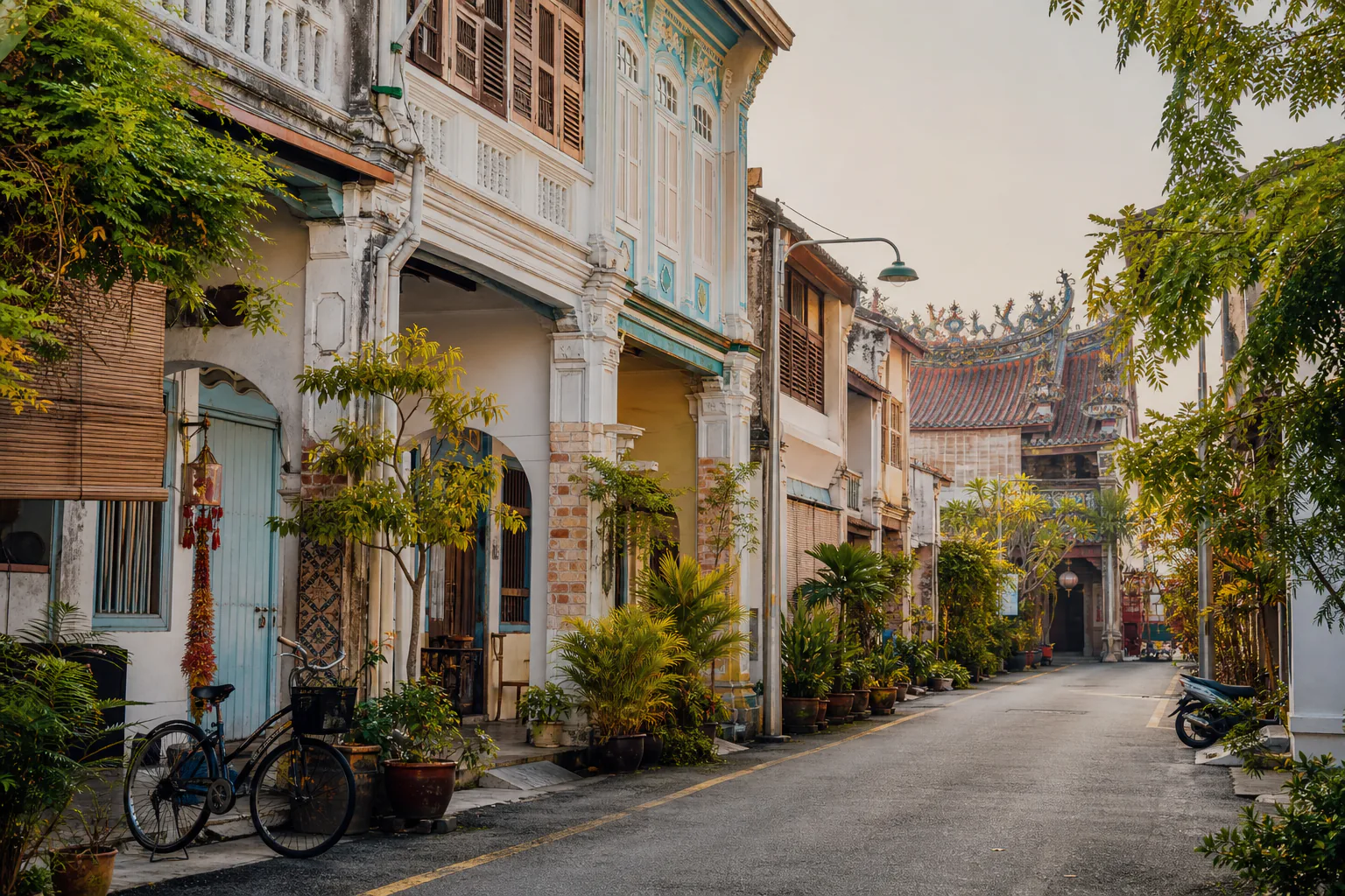 Heritage shophouses and street art in George Town